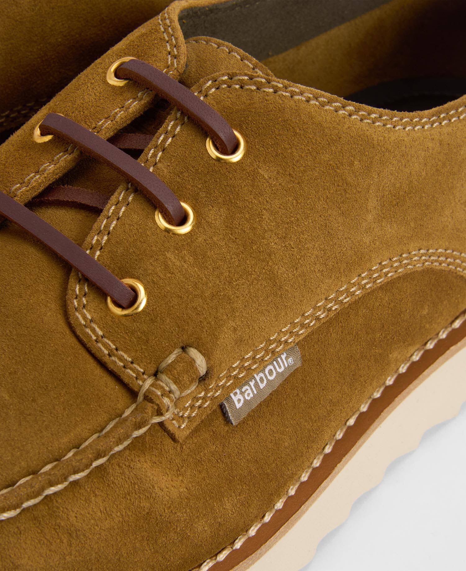BARBOUR  AYDON DERBY TOFFEE SUEDE SHOE