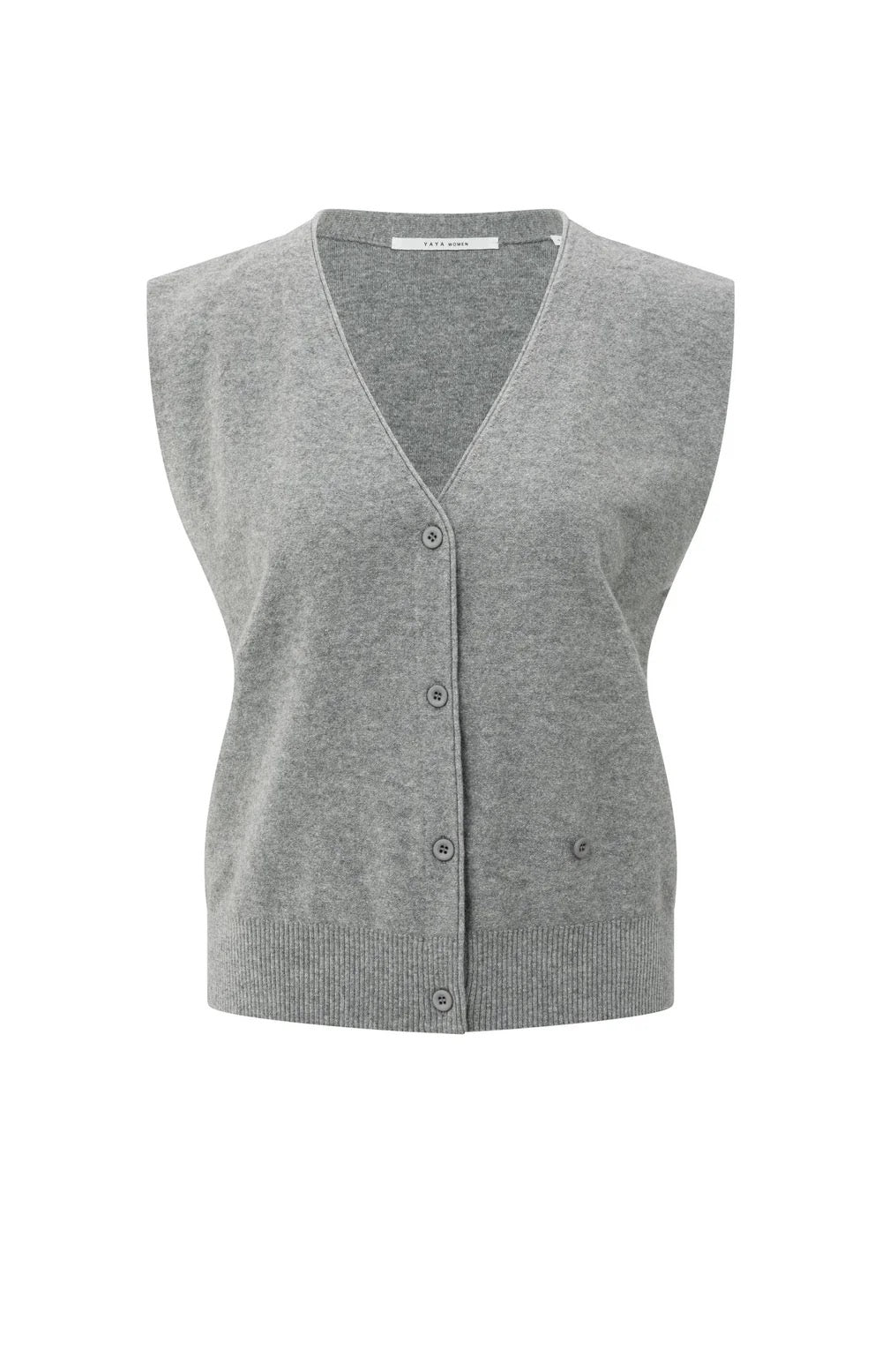 YAYA  FLUFFY WRAP S/S LIGHT GREY