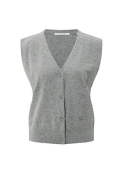 YAYA  FLUFFY WRAP S/S LIGHT GREY