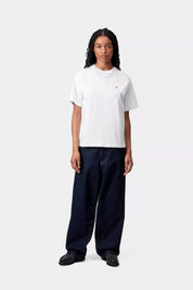 CARHARTT WIP  W CHASE TEE WHITE/GOLD