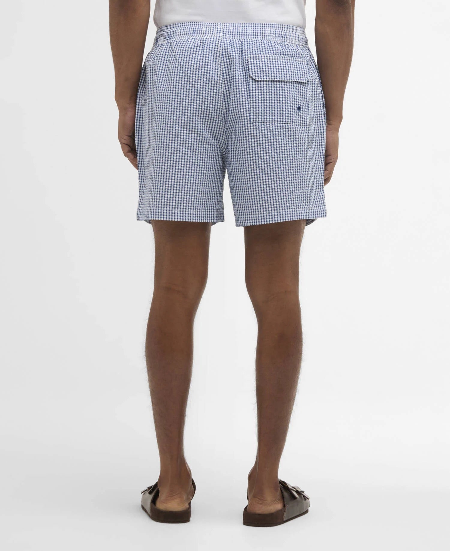 BARBOUR GINGHAM SEER SAILBOAT BLUE SHORTS