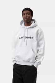 CARHARTT WIP  HOODED CARHARTT ASH HEATHER/GRAPHITE