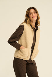 COLDBREAKER PEPITKO VEST LIGHT BEIGE