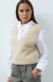 SPENCER DEEP V LIGHT BEIGE VEST