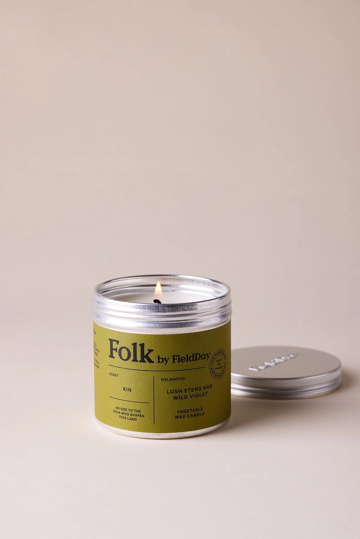 FOLK TIN CANDLE KIN VEGETABLE