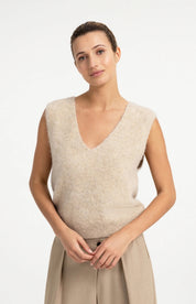 SPENCER DEEP V LIGHT BEIGE VEST