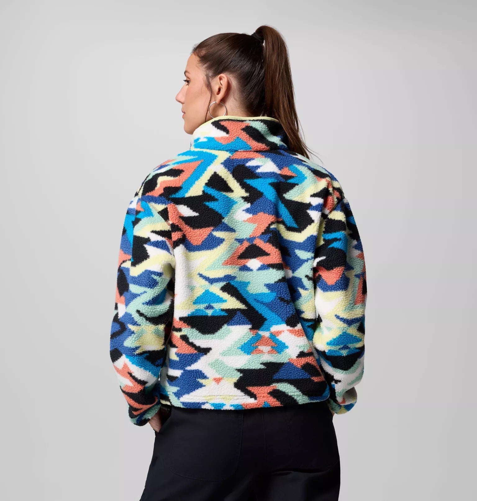 COLUMBIA  HELVETIA II PRNT COMPASS BLUE FLEECE