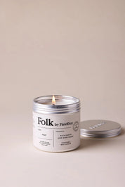 FOLK TIN CANDLE PEAT