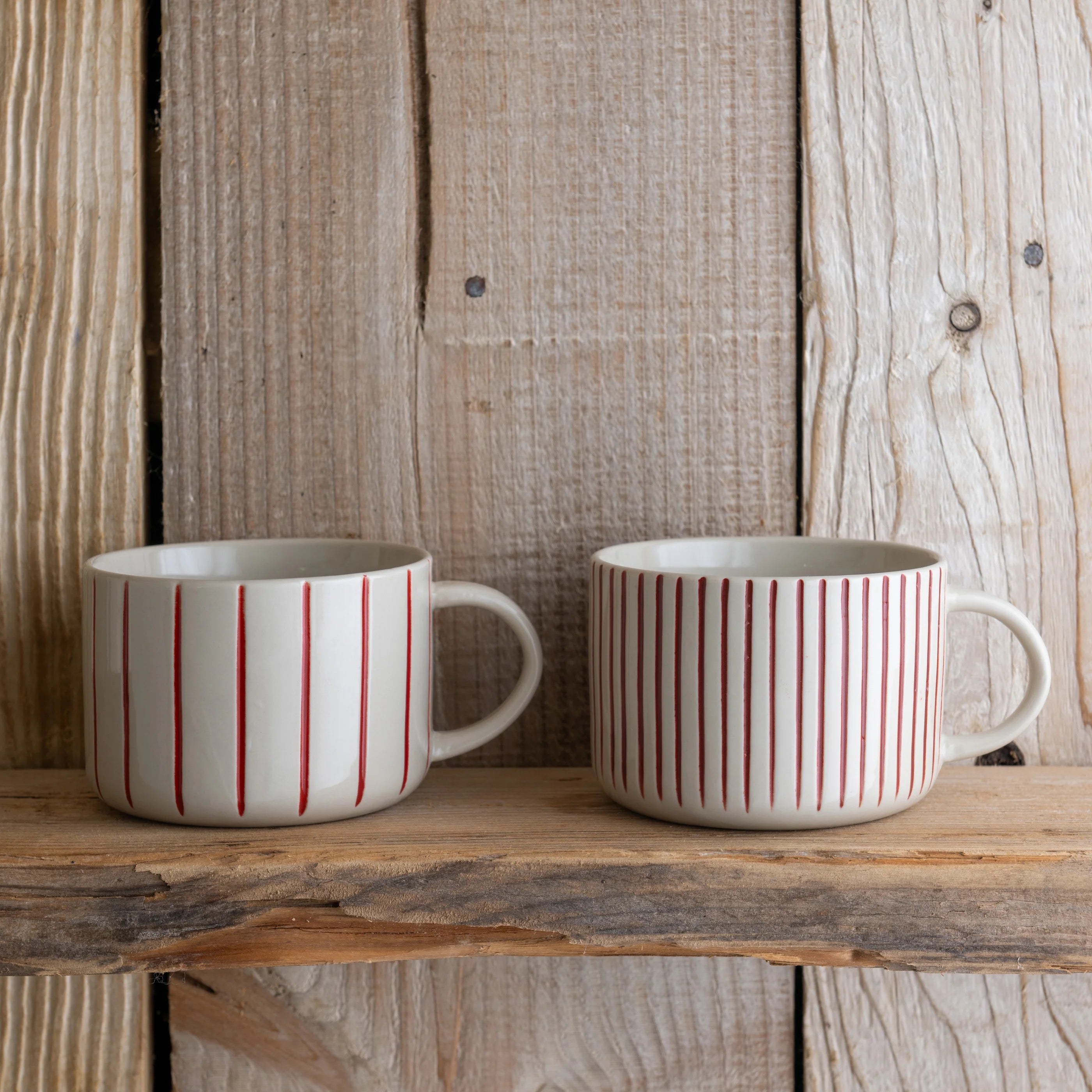 YARROW MUGS BRUSHED EARTH RED