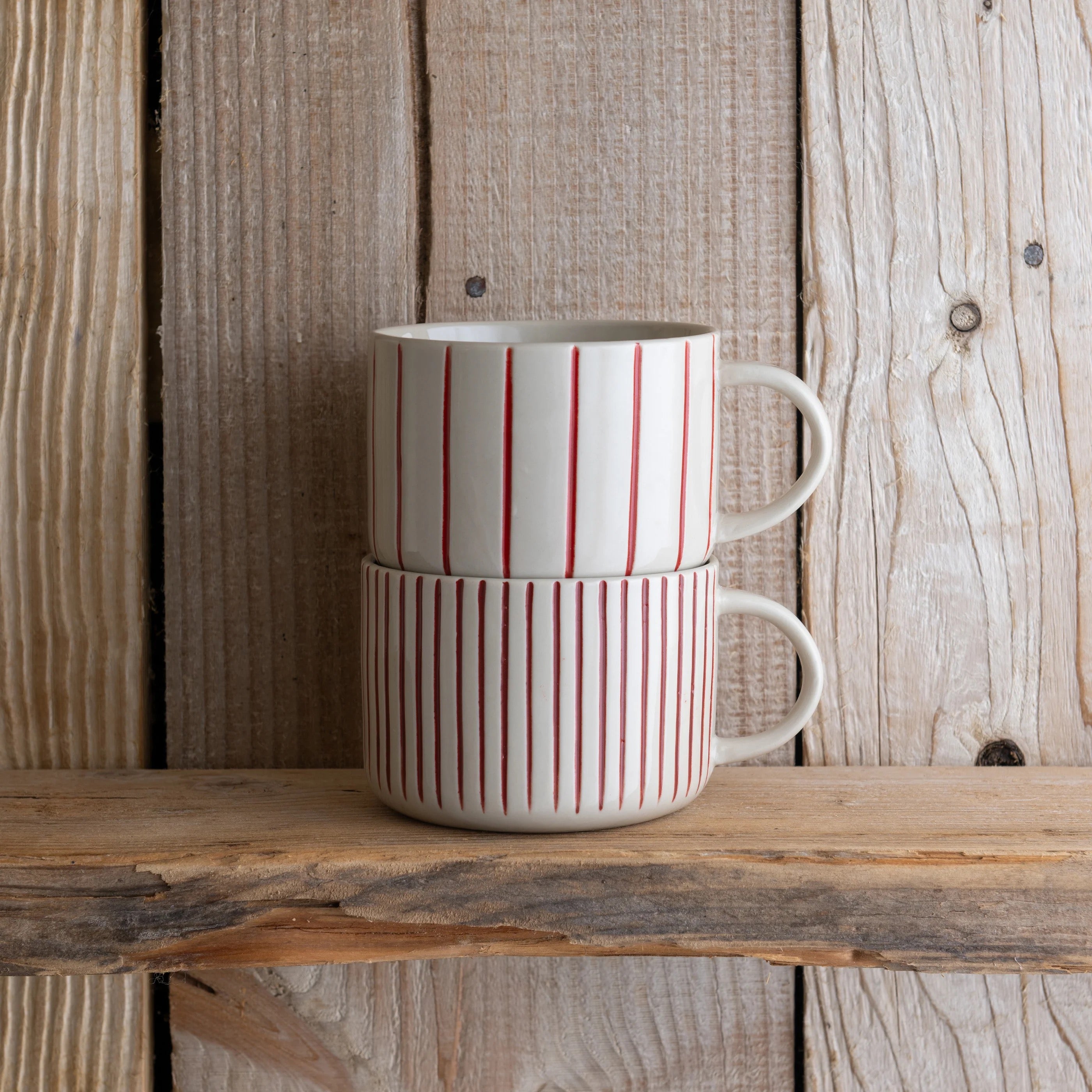 YARROW MUGS BRUSHED EARTH RED
