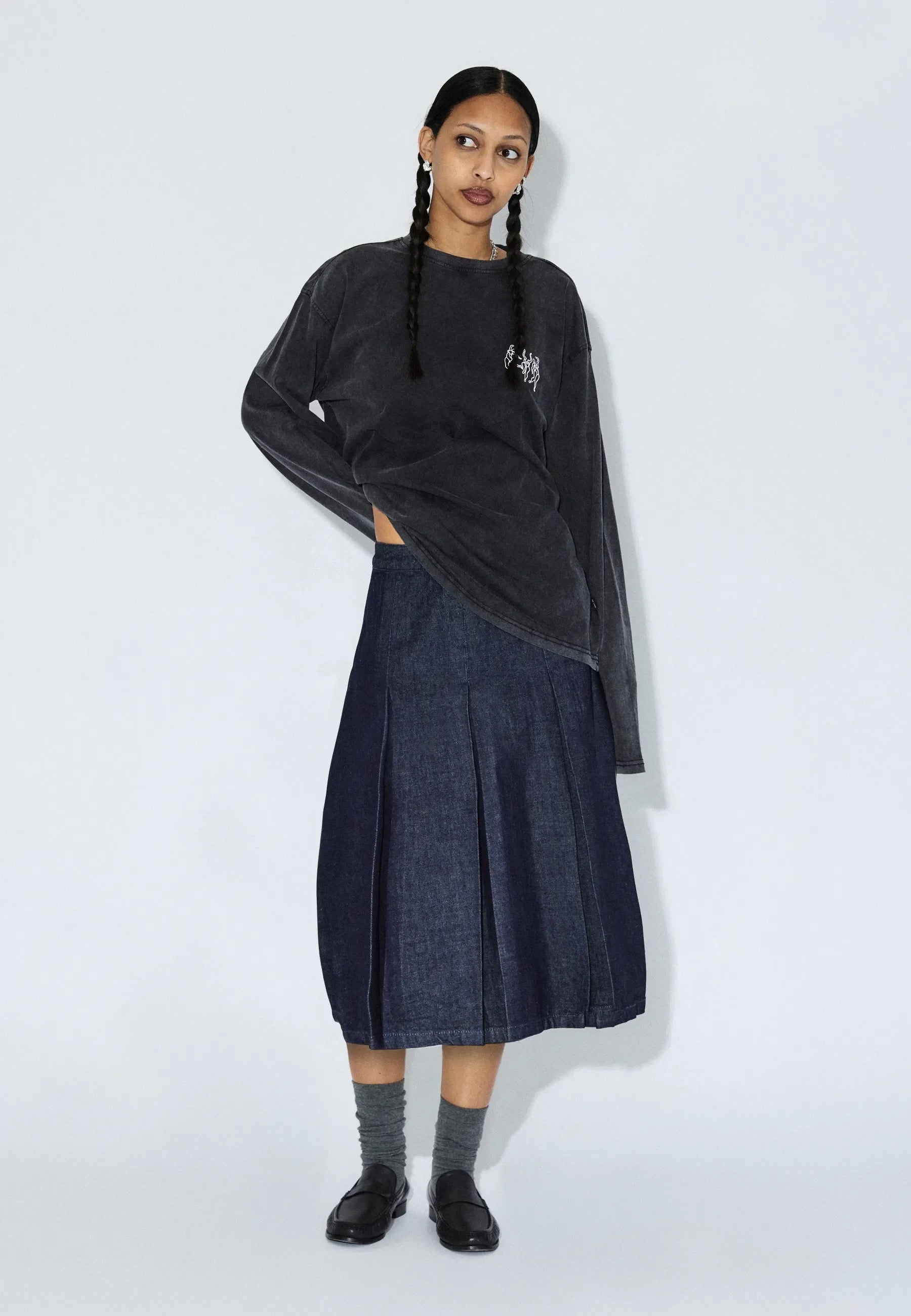 DR DENIM JOANNA SKIRT HAZE RINSE