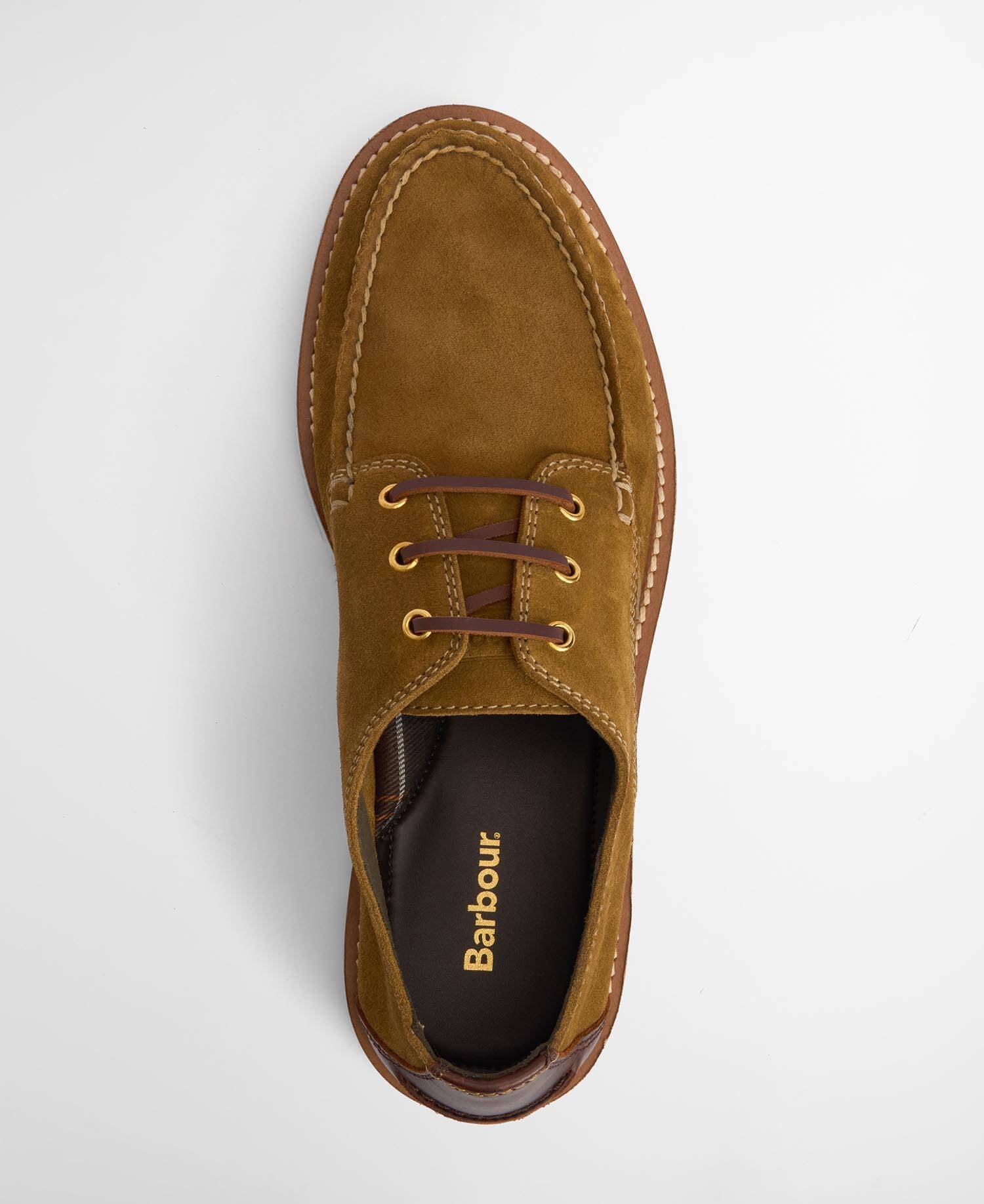 BARBOUR  AYDON DERBY TOFFEE SUEDE SHOE