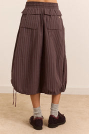 DAMSON MADDER  LAINEY MIDI MERLOT SKIRT