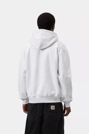 CARHARTT WIP  HOODED CARHARTT ASH HEATHER/GRAPHITE