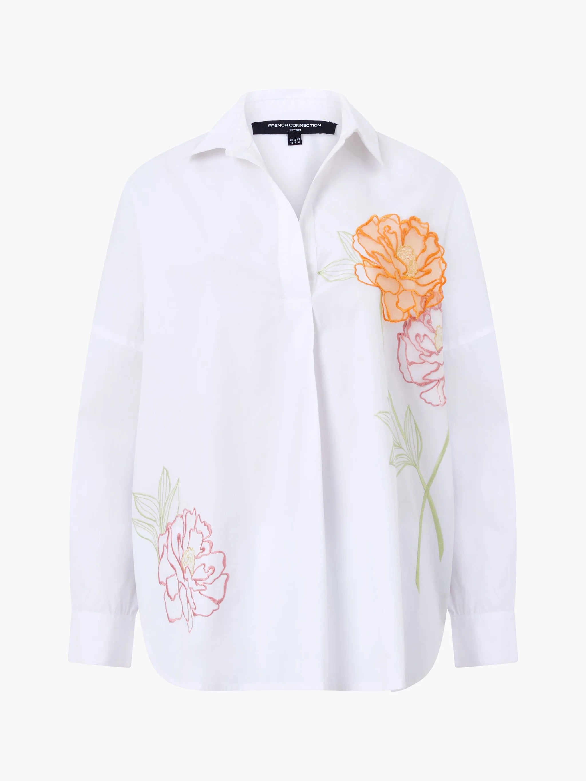 FRENCH CONNECTION  CAMBRIA POPOVER White SHIRT