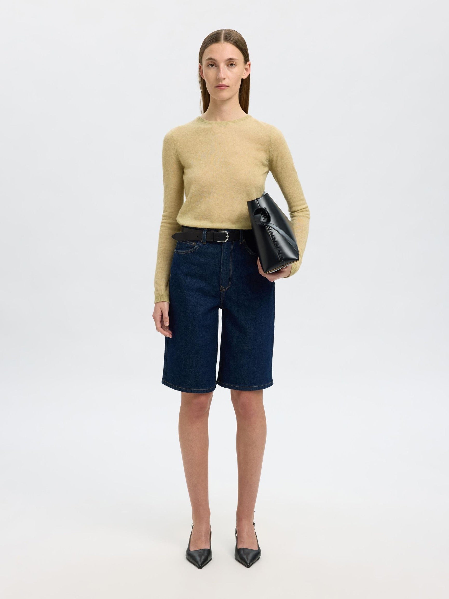SELECTED  SHIRLEY ONECK SLATE GREEN