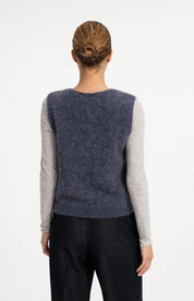 YAYA  SPENCER DEEP VNECK ODYSSEY GREY MELANGE