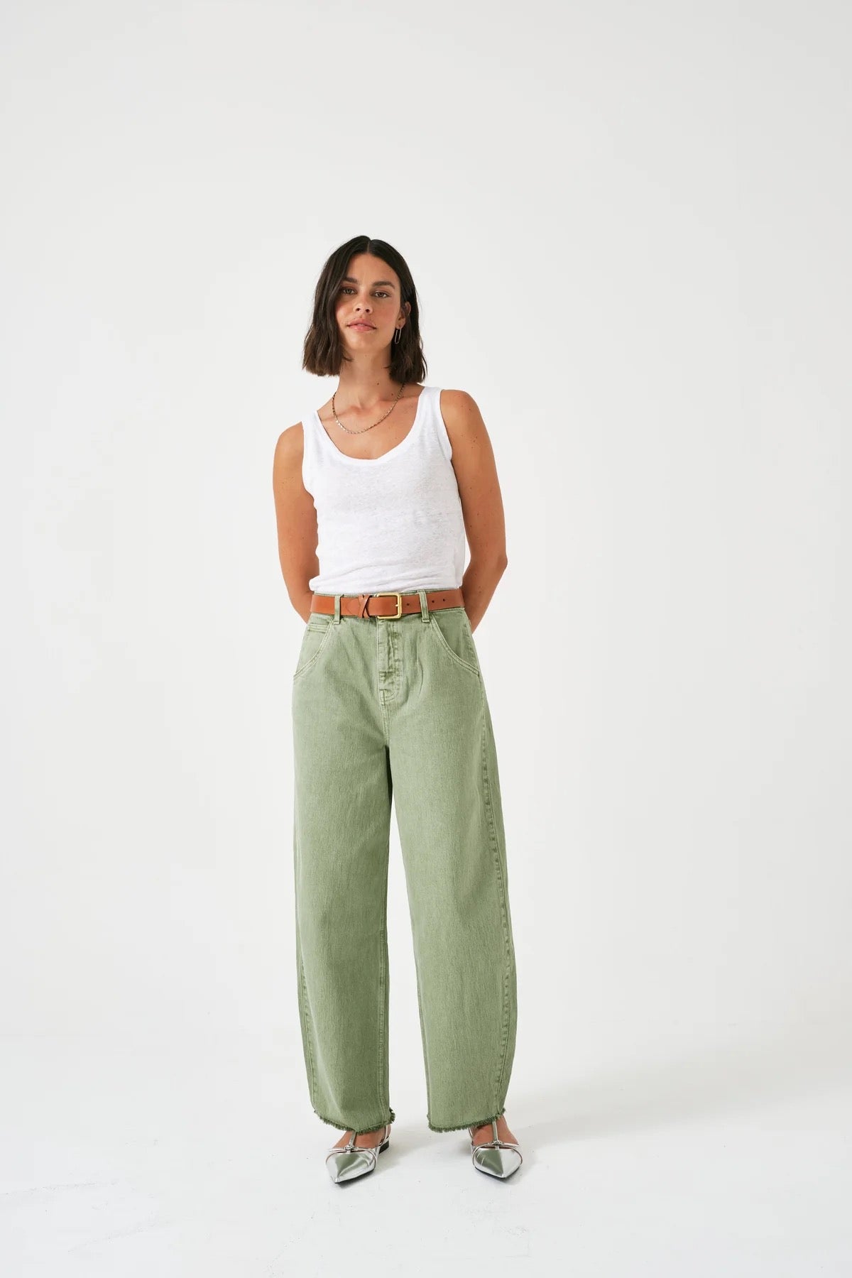 SEVENTY+MOCHI  BO JEAN VINTAGE MOSS.