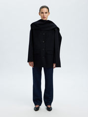 SELECTED PAM SCARF JACKET  SAPPHIRE PINSTRIPE