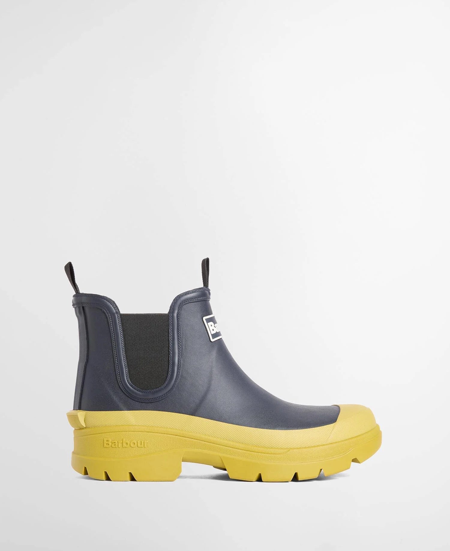 BARBOUR NIMBUS CHELSEA NAVY/CHARTRUSSE WELLIES