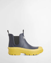BARBOUR NIMBUS CHELSEA NAVY/CHARTRUSSE WELLIES