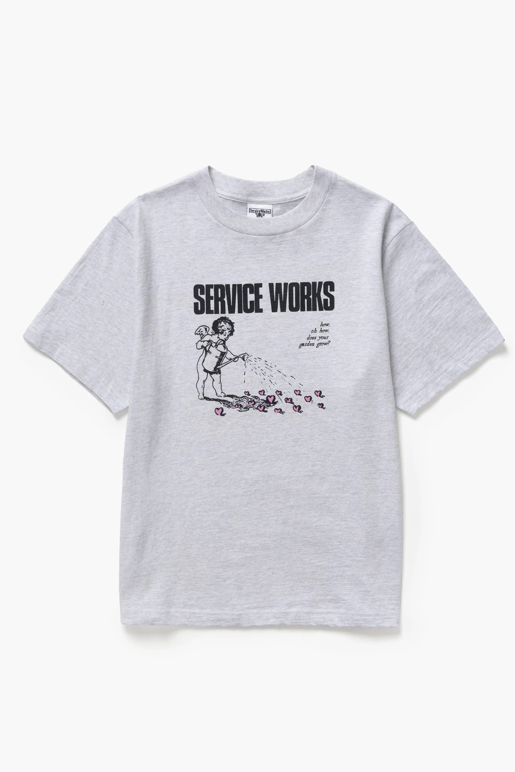 SERVICE WORKS T SHIRT GARDEN TEE ASH