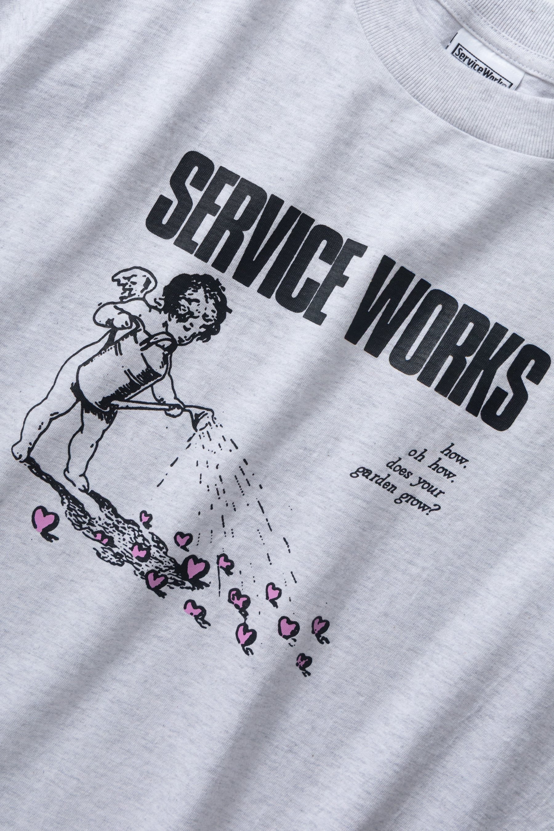 SERVICE WORKS T SHIRT GARDEN TEE ASH