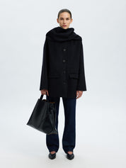 SELECTED PAM SCARF JACKET  SAPPHIRE PINSTRIPE
