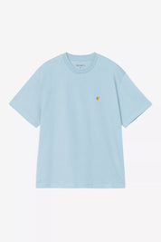 CARHARTT WIP  W CHASE TEE TOURMALINE/GOLD