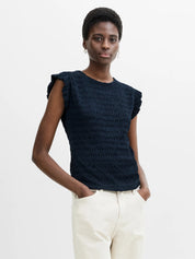FRENCH CONNECTION  ZINNIA TEXTURED NEW NAVY