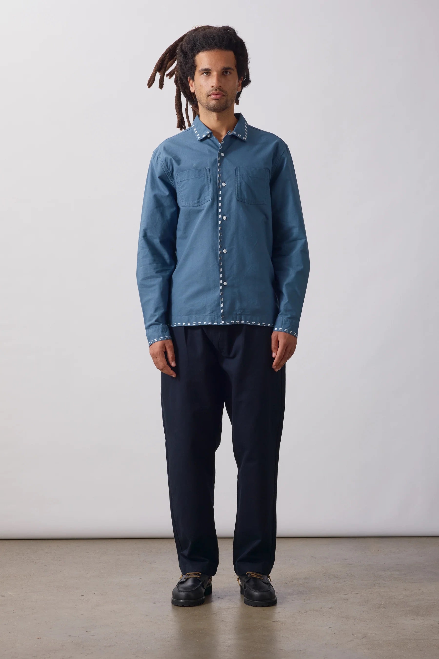 SERVICE WORKS  TRACE RESORT SLATE SHIRT