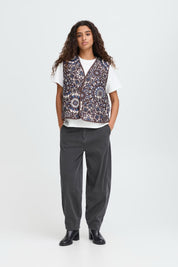 ICHI KATE DENIM DARK GREY