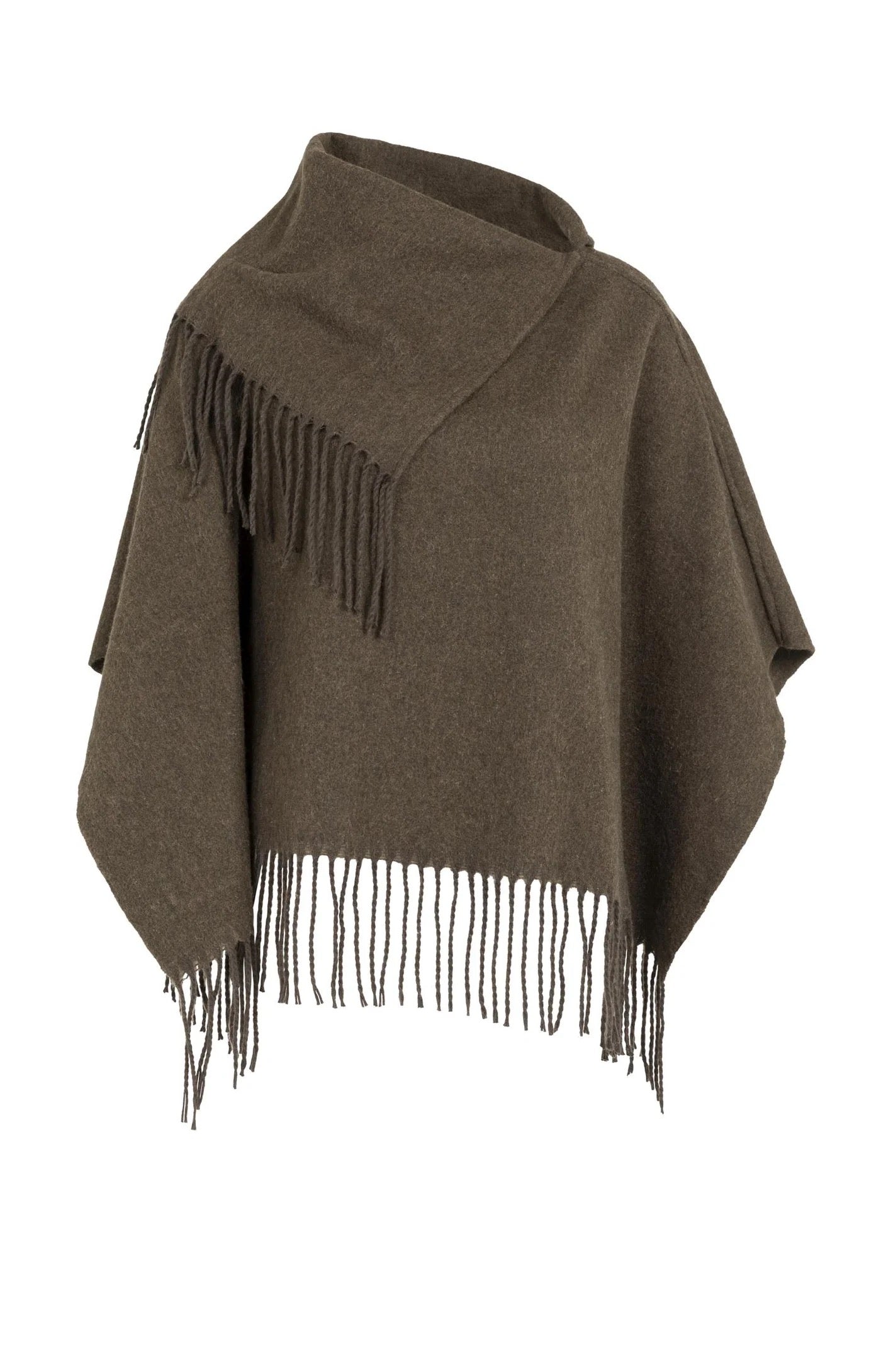 YAYA PONCHO SLATE BLACK BROWN