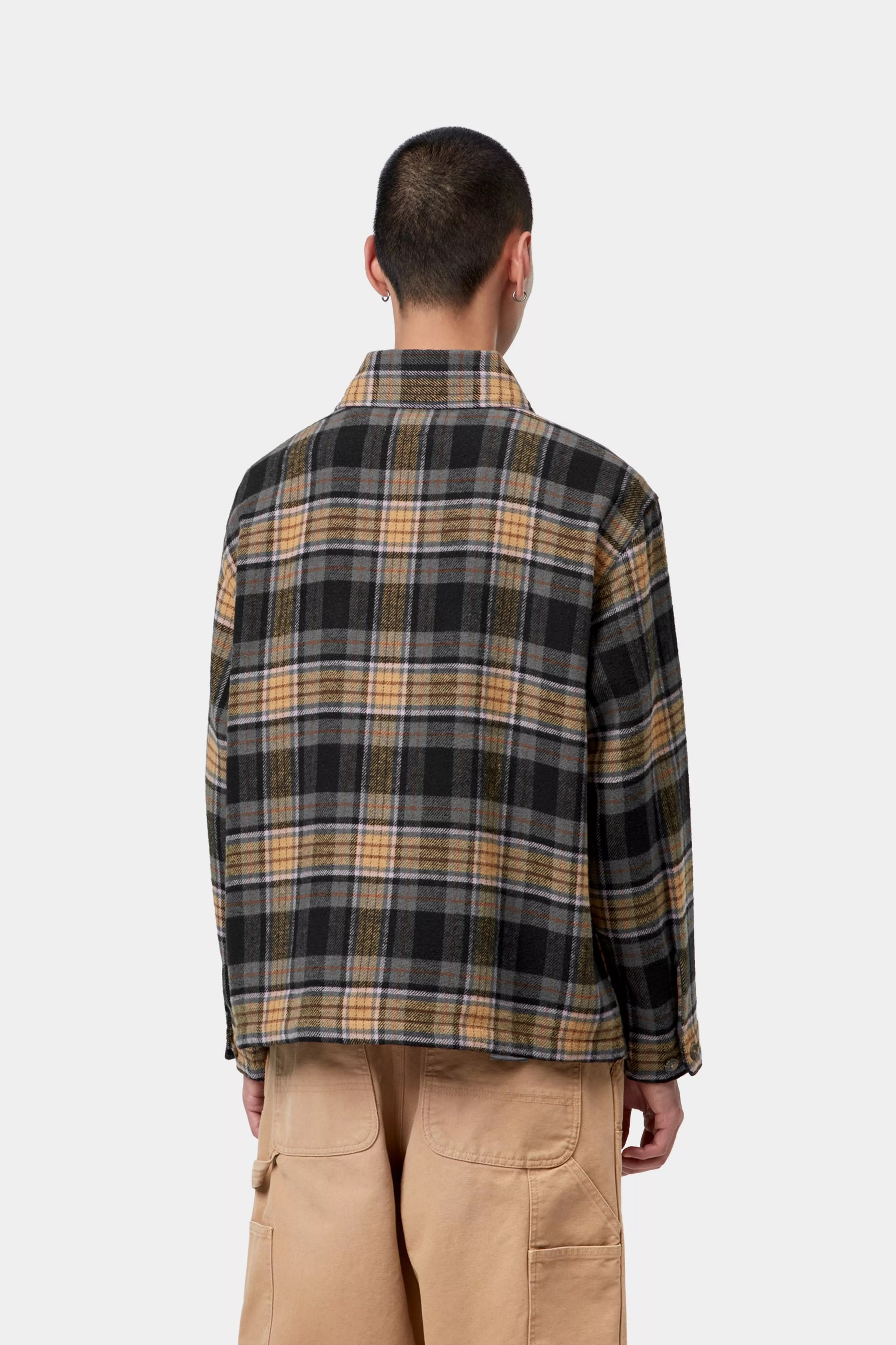 CARHARTT WIP  LS PARSON CHECK DUSTY H BROWN