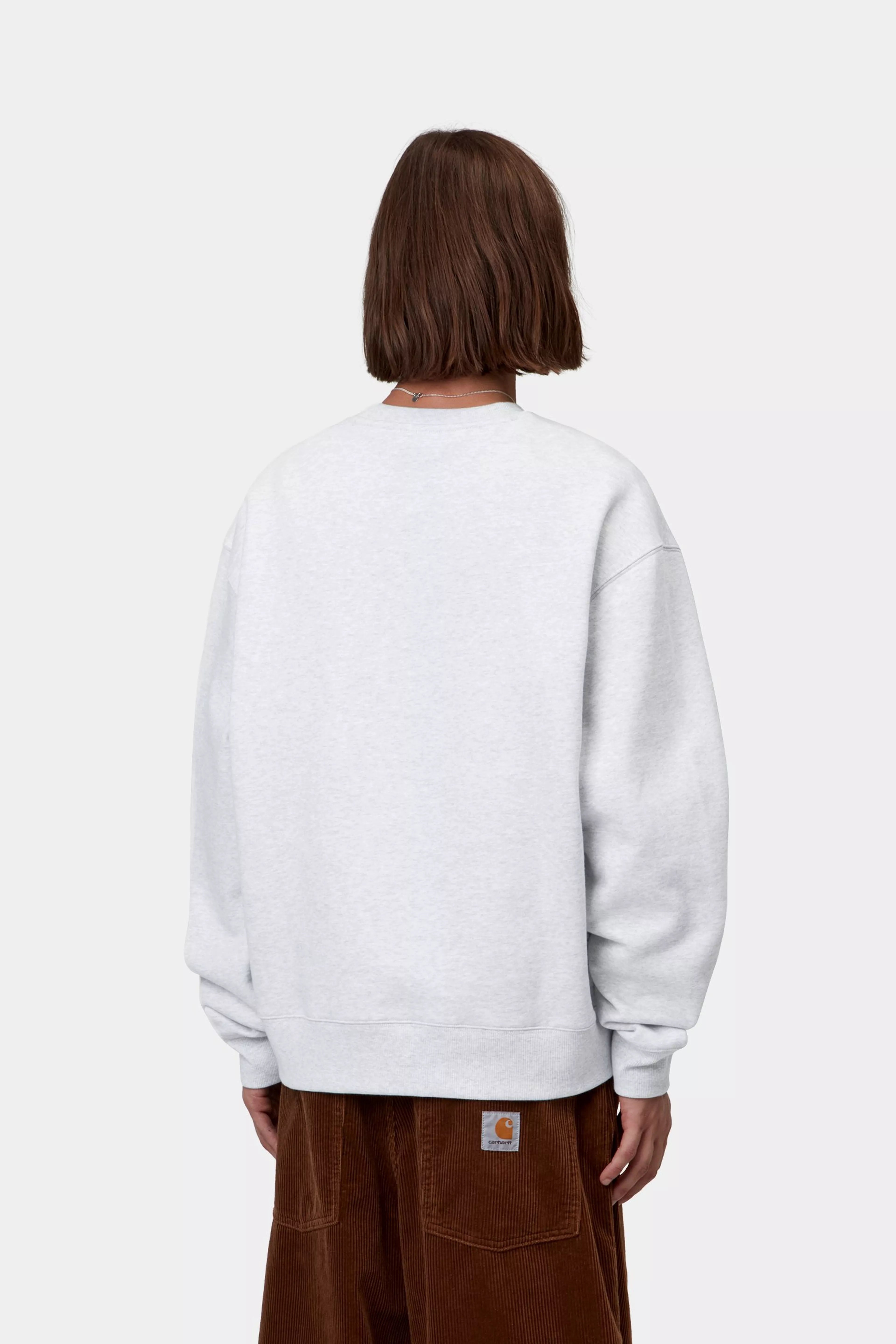 CARHARTT WIP  MACK SWEAT ASH HEATHER/BLK
