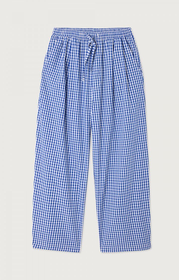 AMERICAN VINTAGE EKIROW CHECK TRS VICHY BLUE