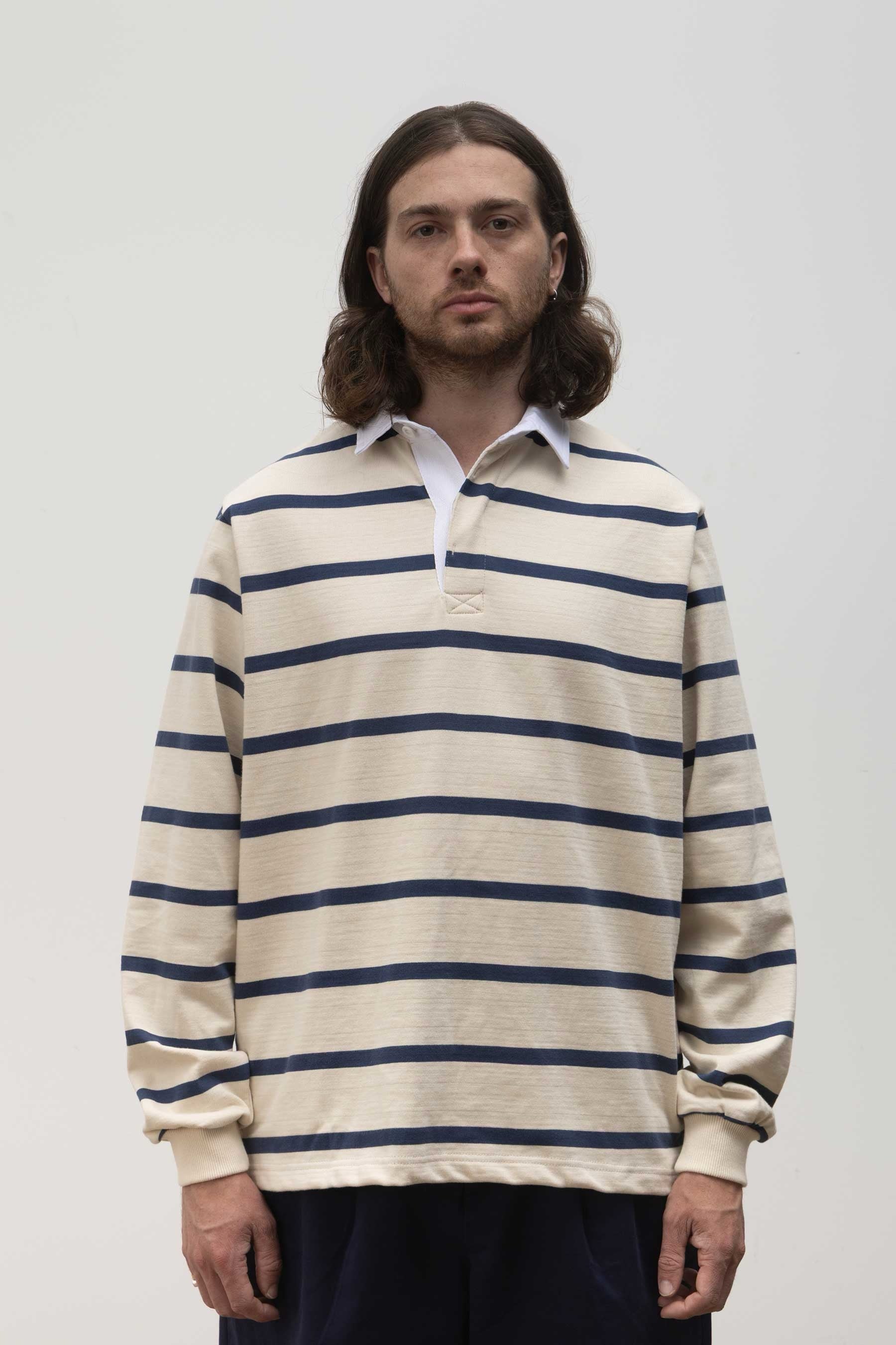 OPENSIDER CLASSIC RUGBY OFF WHITE MULTI STRIPE