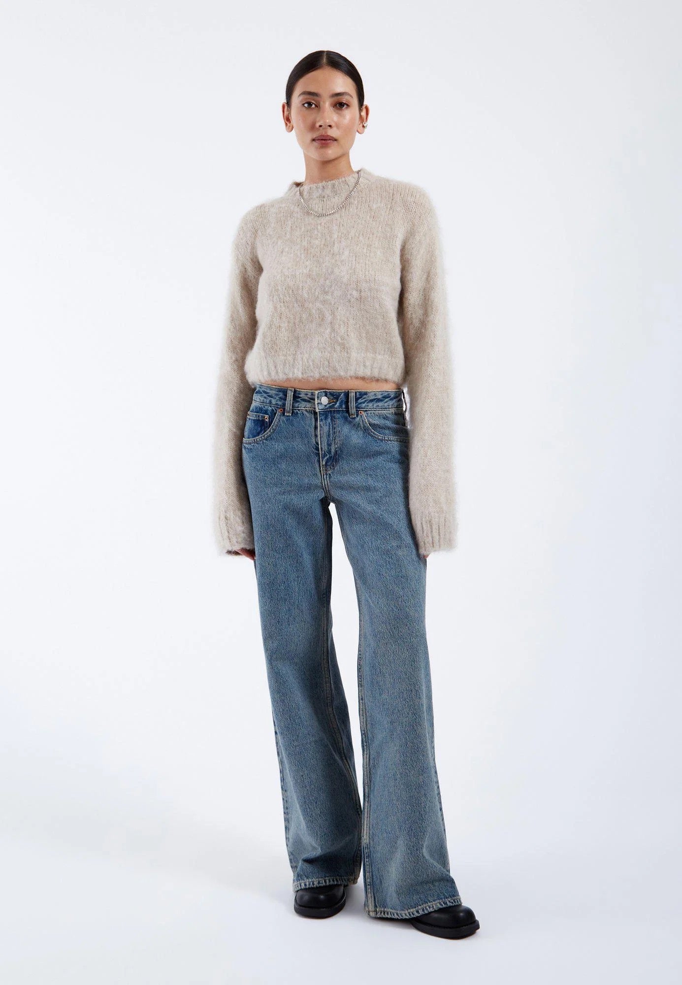 DR DENIM MOIRA SWEATER BRUSHED SILVER LINING
