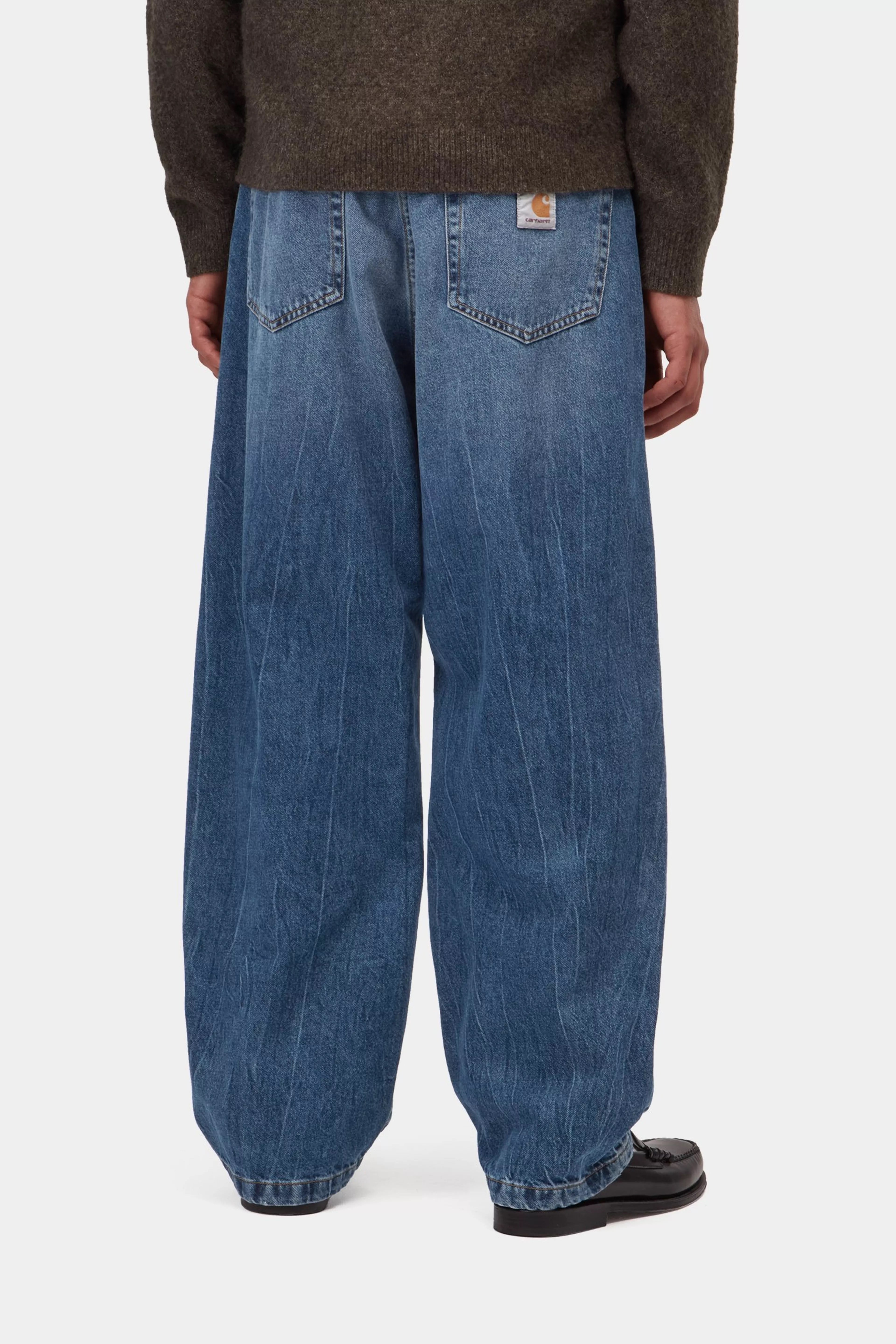 CARHARTT WIP  LANDON PANT BLUE MARBLE USED WASH