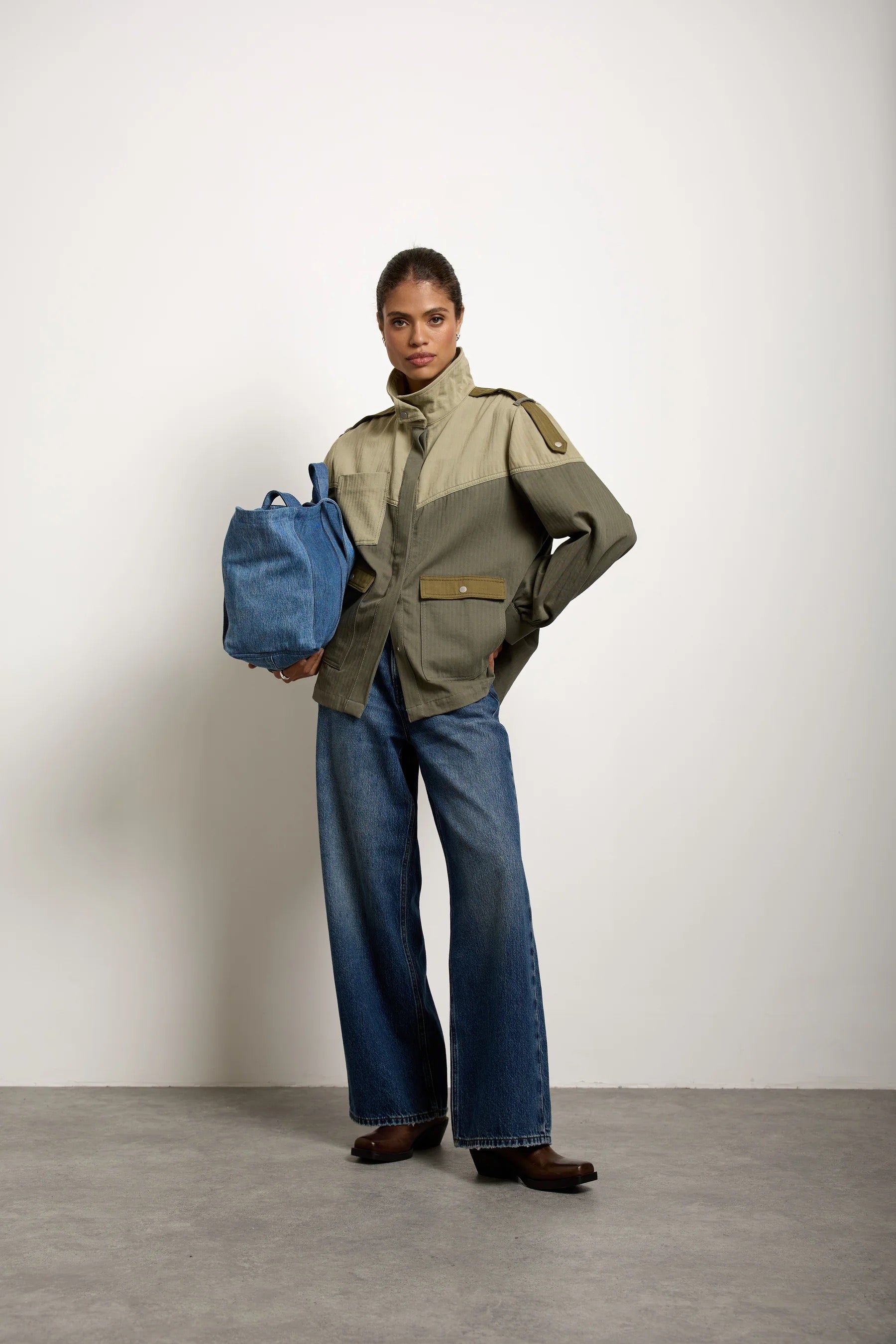 SEVENTY+MOCHI  BOWIE JACKET KHAKI