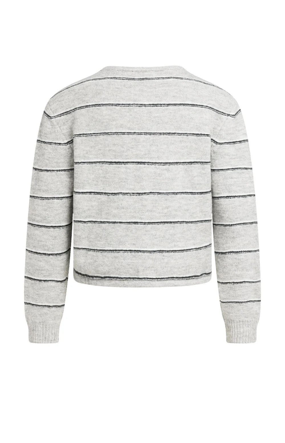 YAYA STRIPE CARDIGAN MEDIUM GREY MELANGE