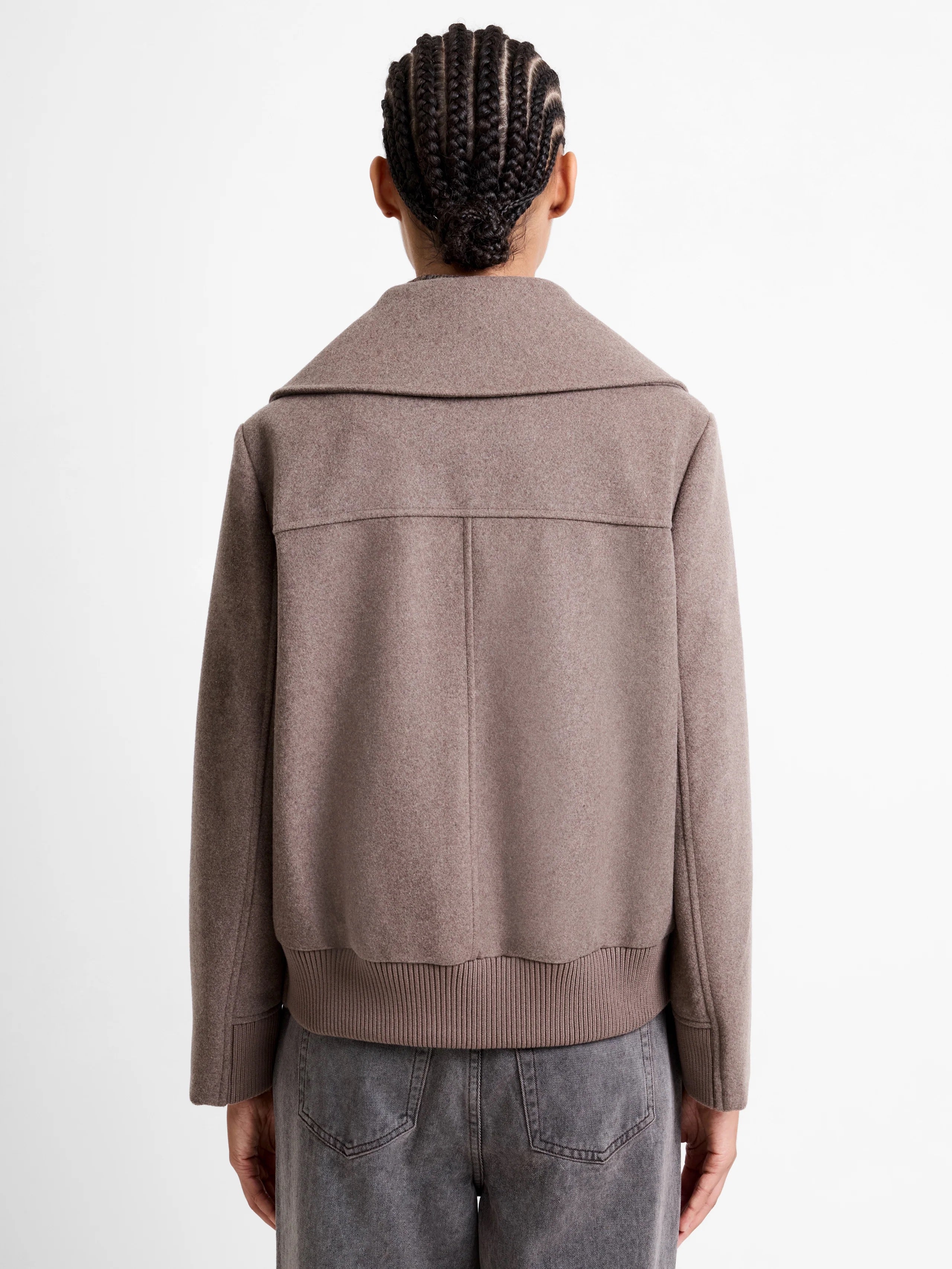 FRENCH CONNECTION  DEVITA WOOL TAUPE BROWN