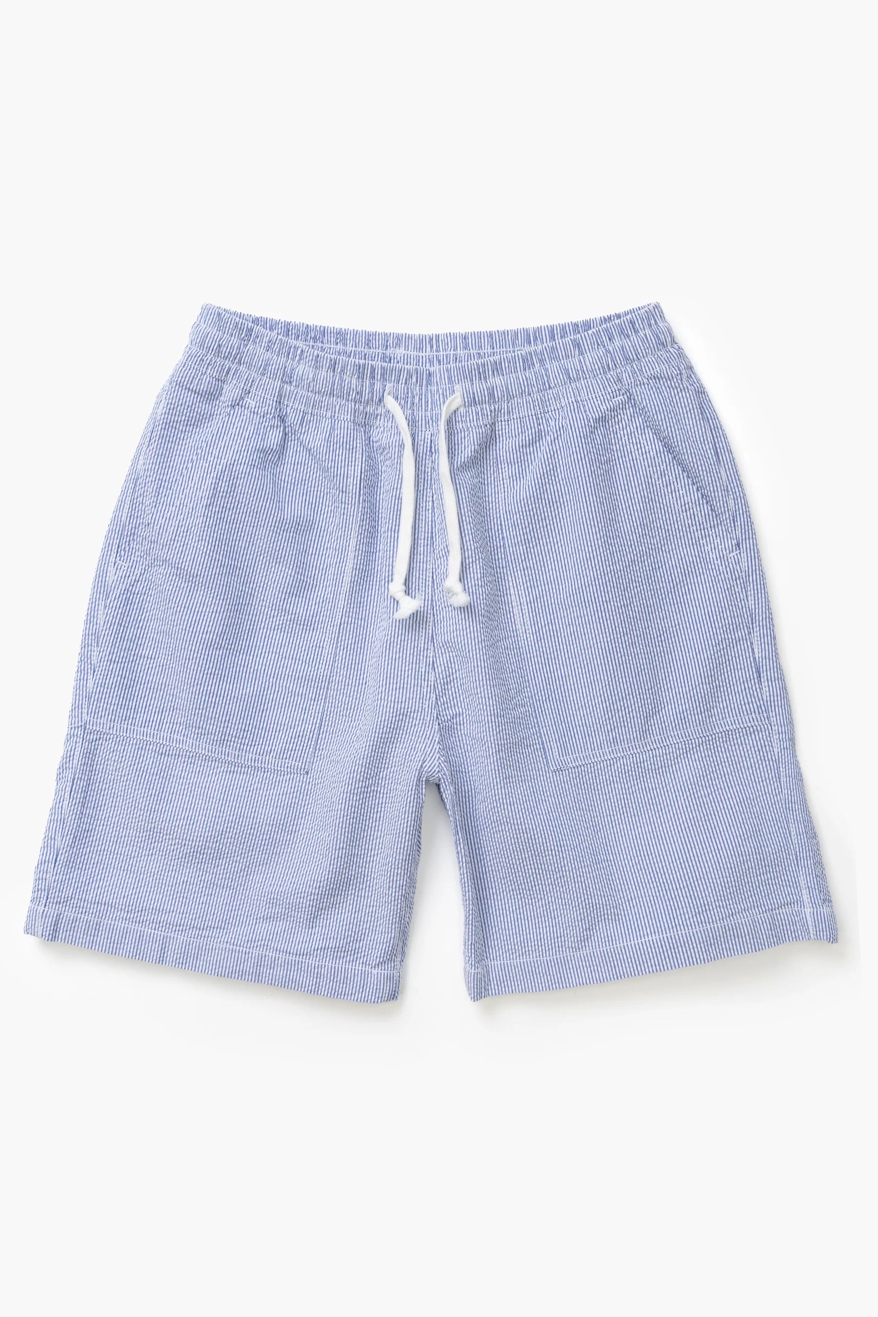 SERVICE WORKS  SEERSUCKER CHEF NAVY STRIPE