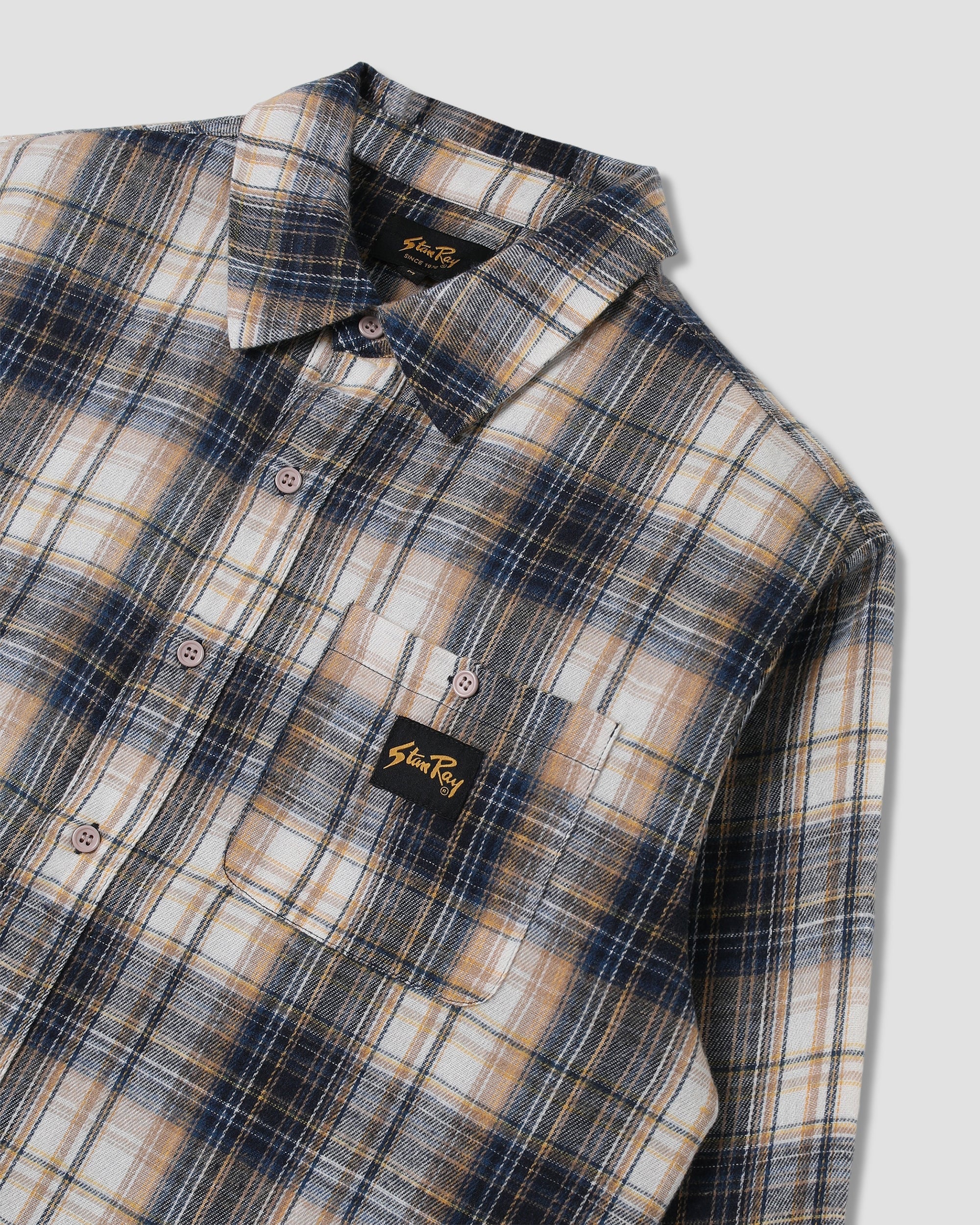 STANRAY FLANNEL SHIRT NAVY PLAID