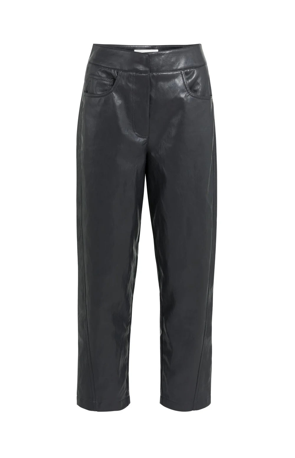 YAYA FAUX LEATHER HOLE BLACK PANT
