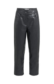 YAYA FAUX LEATHER HOLE BLACK PANT
