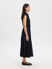 SELECTED RILLO MIDI DARK BLUE DENIM DRESS