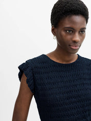FRENCH CONNECTION  ZINNIA TEXTURED NEW NAVY