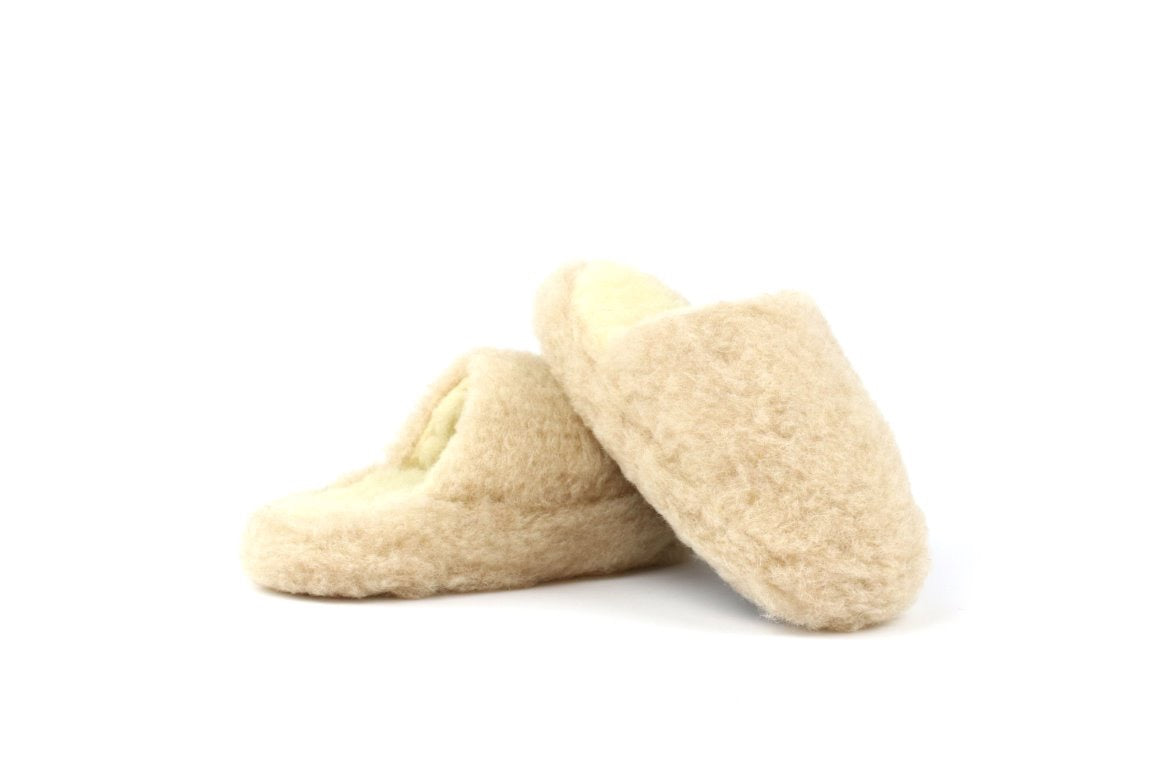 YOKO WOOL MULE SLIPPER Beige
