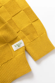 SERVICE WORKS  CHECK KNIT CREW OCHRE